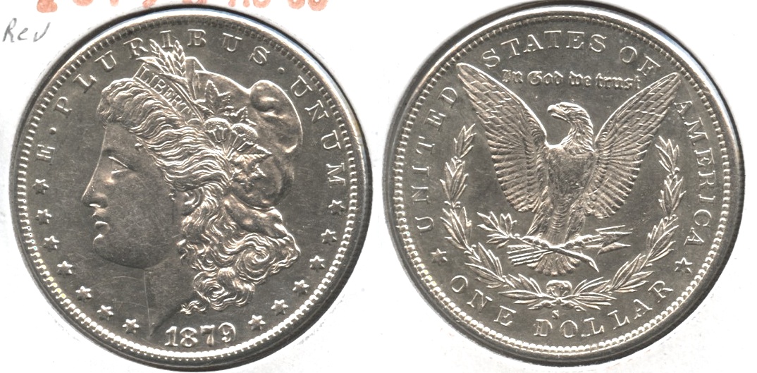 1879-S Morgan Silver Dollar AU-50 #c