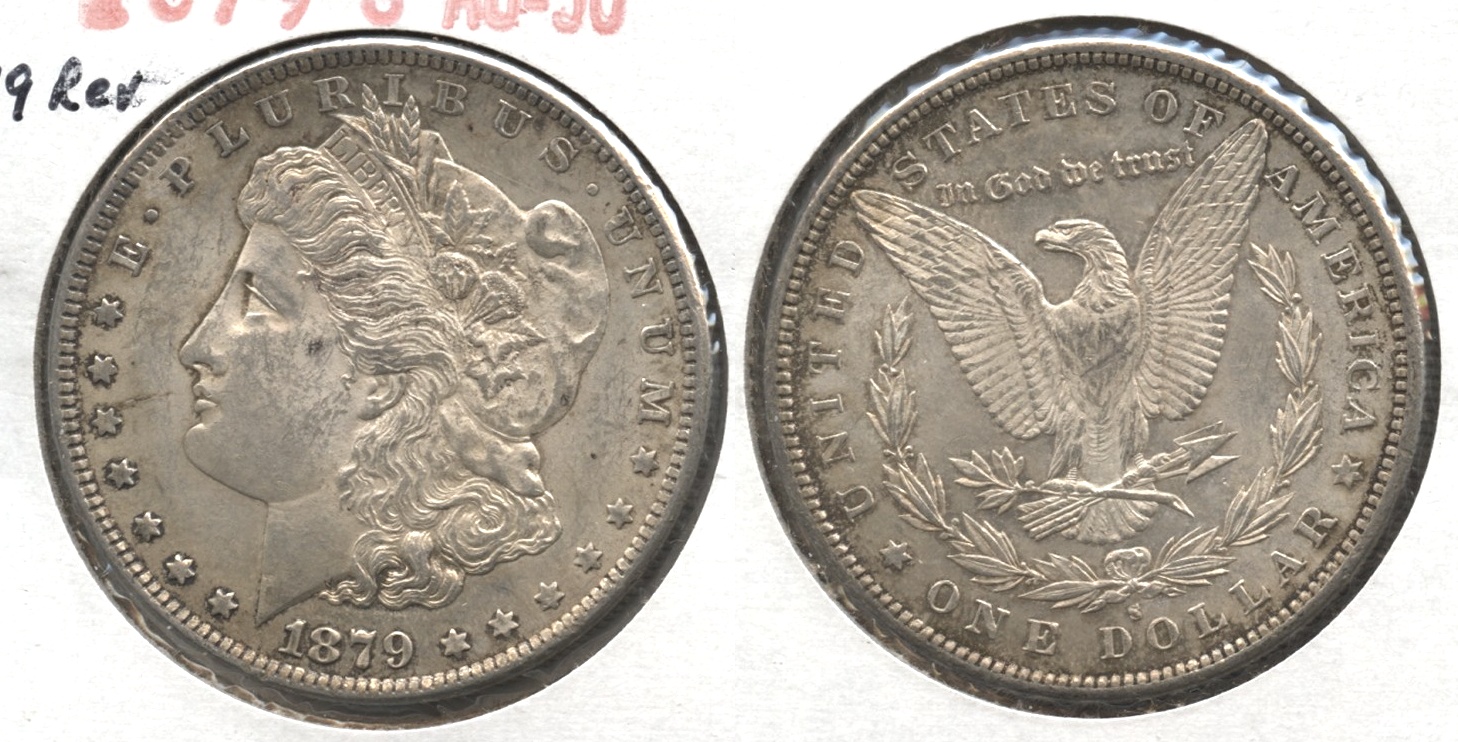 1879-S Morgan Silver Dollar AU-50 #h