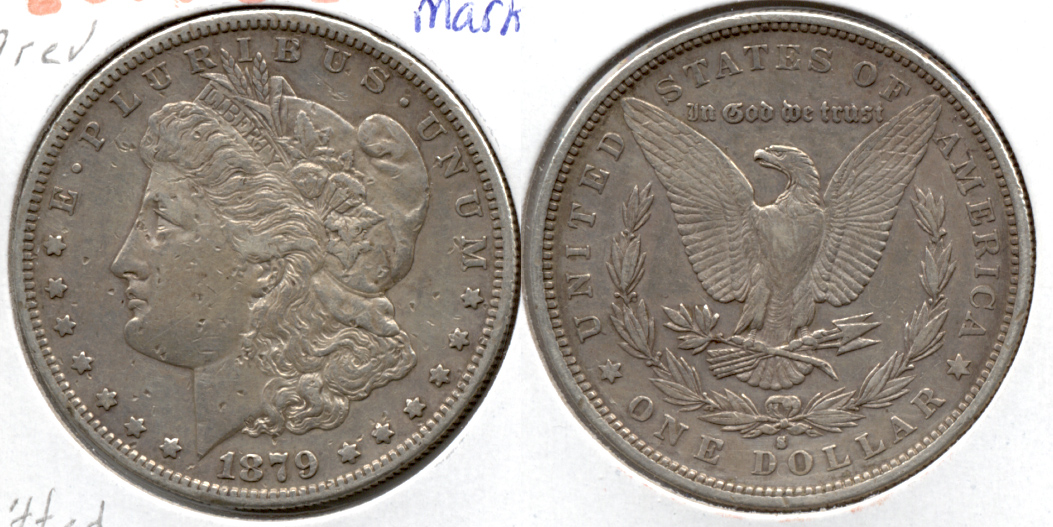 1879-S Morgan Silver Dollar EF-40 g Marks