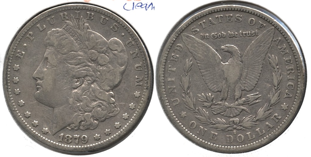 1879-S Morgan Silver Dollar Fine-12 d Cleaned