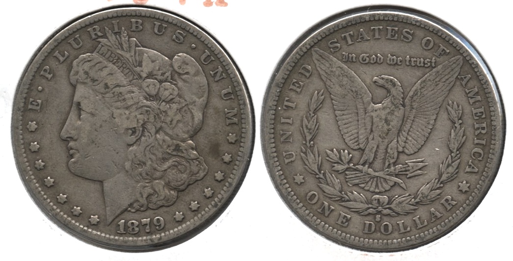 1879-S Morgan Silver Dollar Fine-12 e