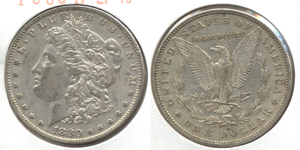 1880-O Morgan Silver Dollar EF-40 d