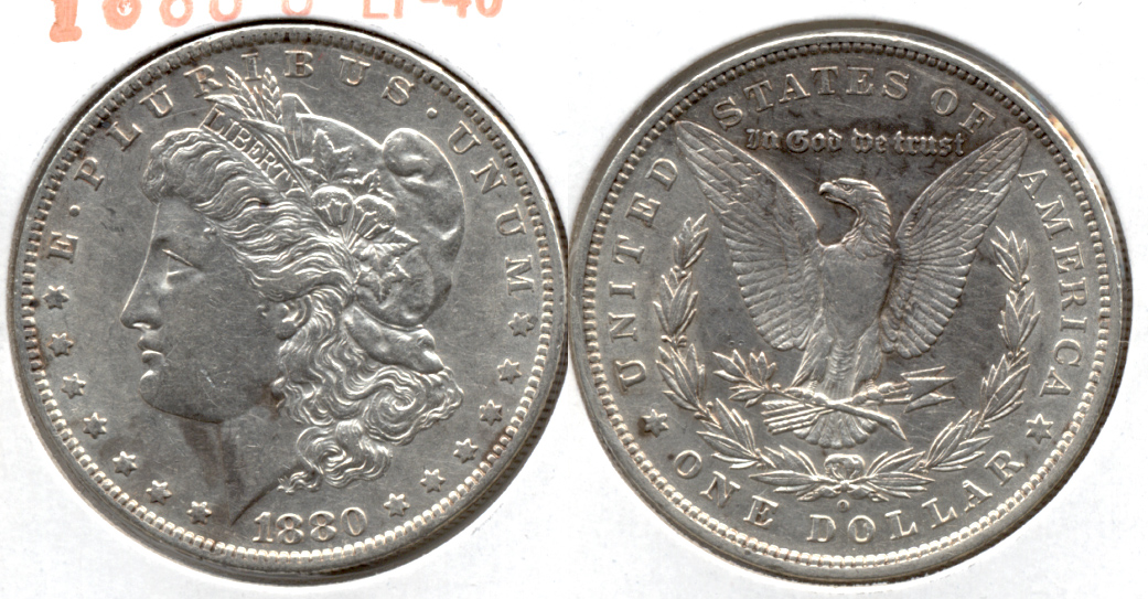 1880-O Morgan Silver Dollar EF-40 l