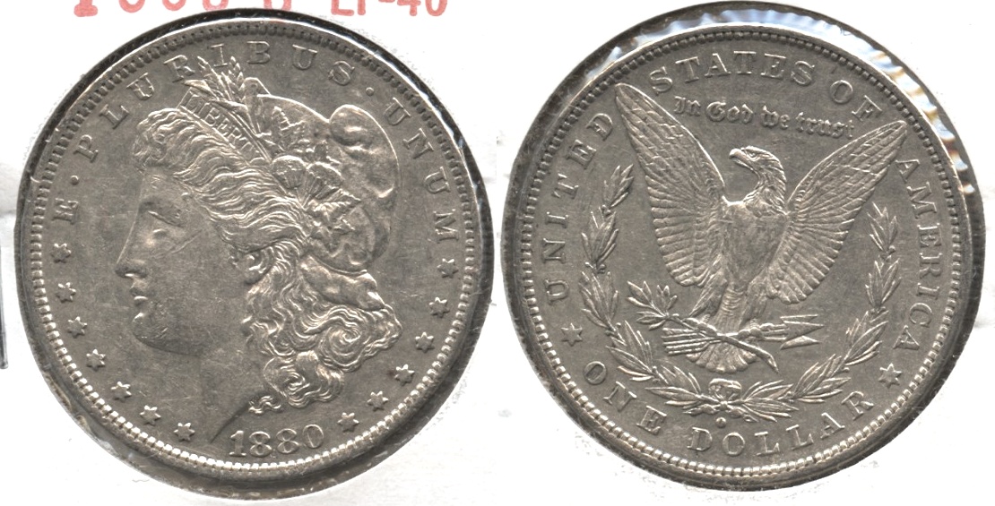 1880-O Morgan Silver Dollar EF-40 #p