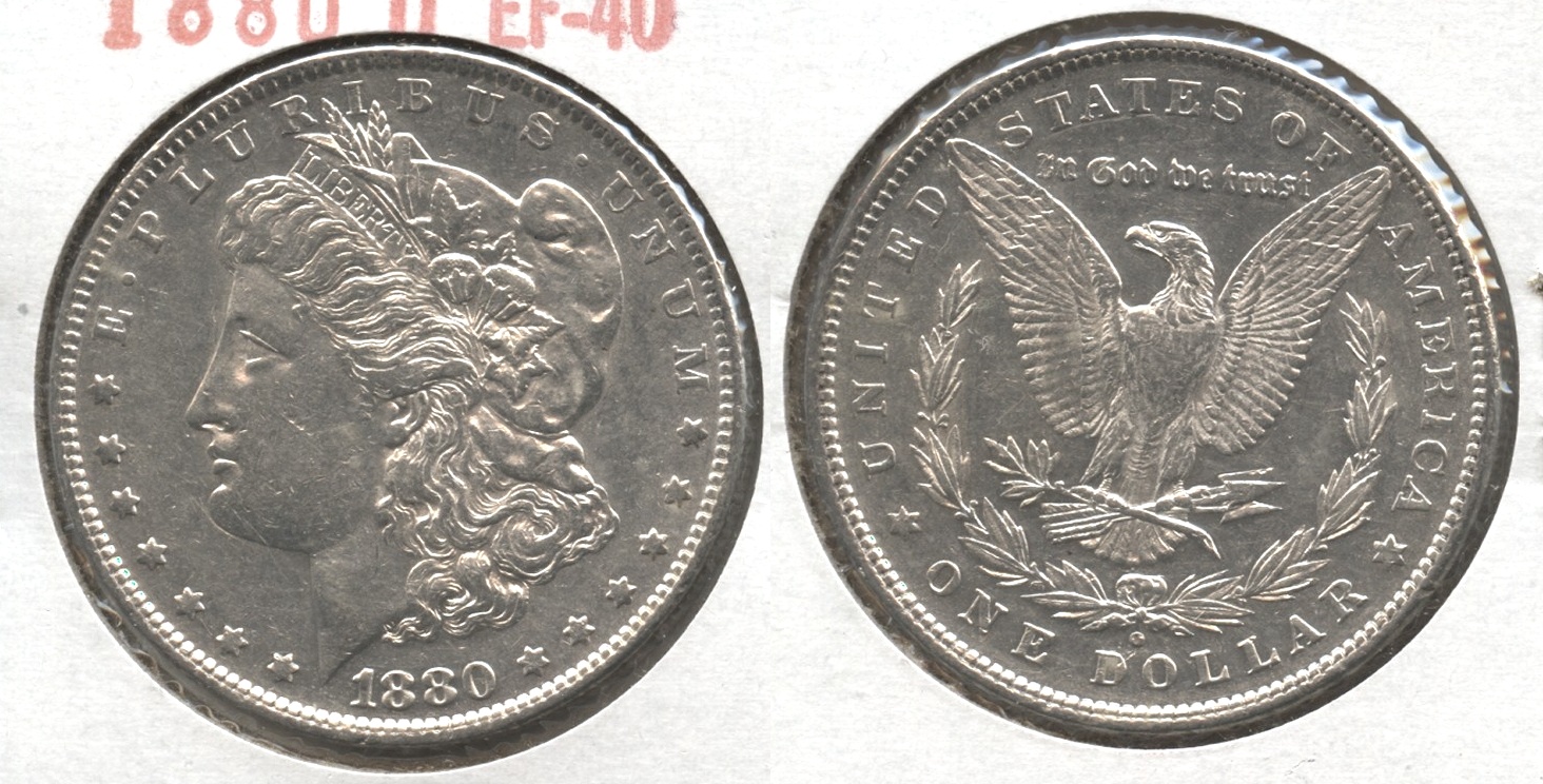 1880-O Morgan Silver Dollar EF-40 #r