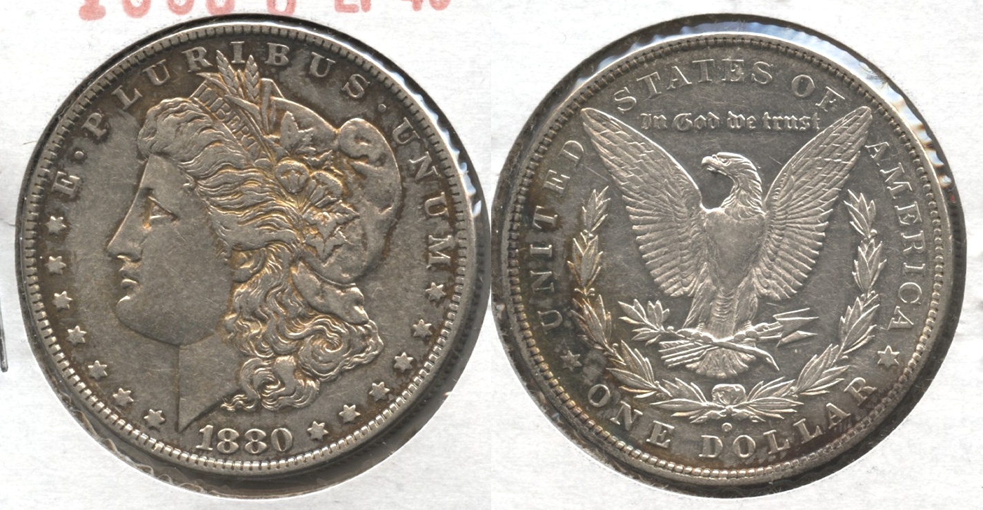 1880-O Morgan Silver Dollar EF-40 #t