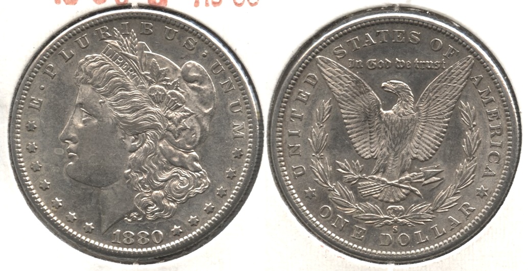 1880-S Morgan Silver Dollar AU-50 #c