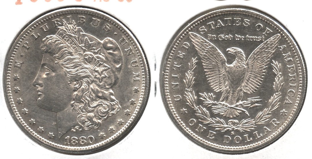 1880-S Morgan Silver Dollar AU-50 #f