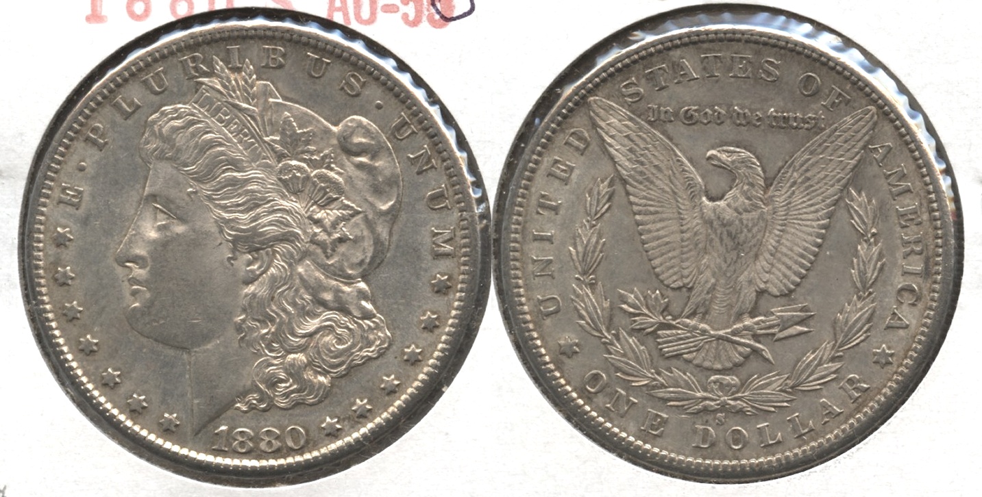 1880-S Morgan Silver Dollar AU-50 #i