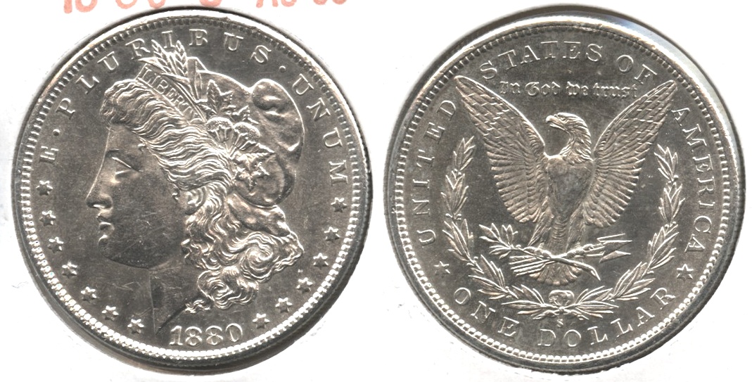 1880-S Morgan Silver Dollar AU-55 #d