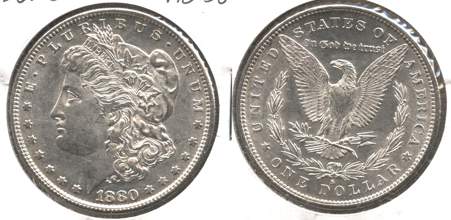 1880-S Morgan Silver Dollar AU-58