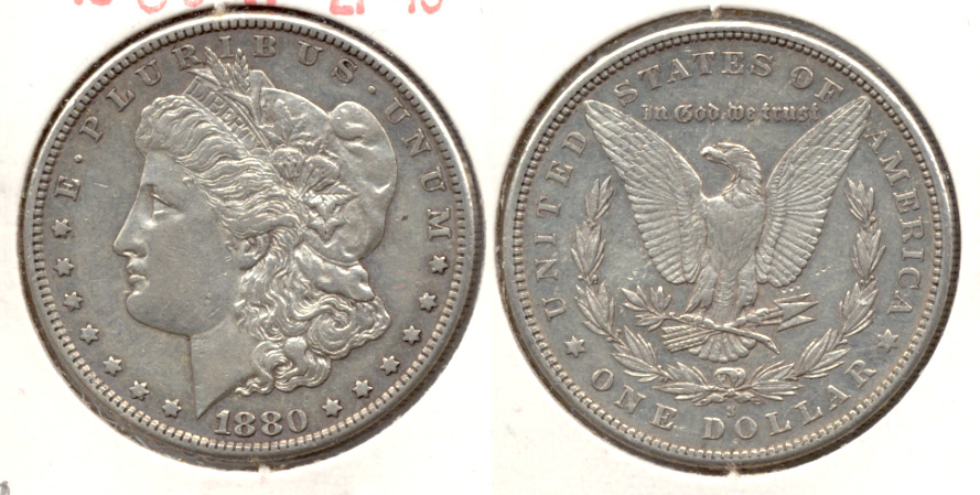 1880-S Morgan Silver Dollar EF-40 a