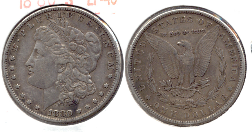 1880-S Morgan Silver Dollar EF-40 b