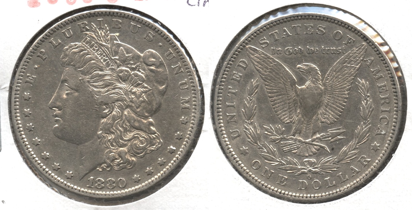 1880-S Morgan Silver Dollar EF-40 #j Lightly Cleaned