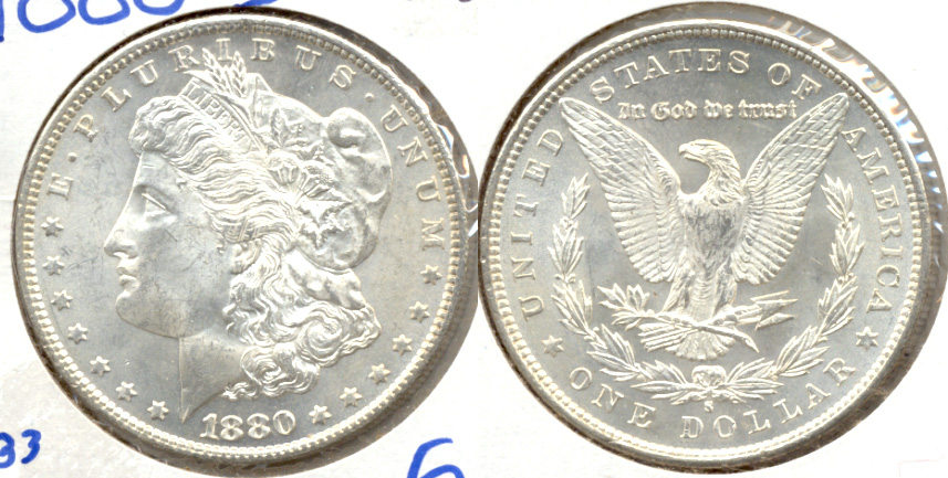 1880-S Morgan Silver Dollar MS-63 a