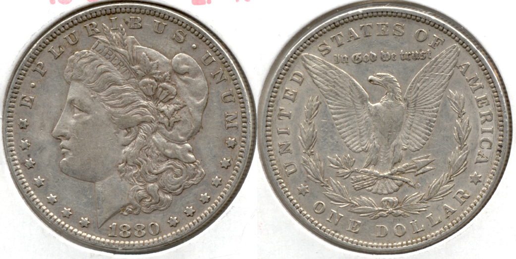 1880 Morgan Silver Dollar EF-40 e