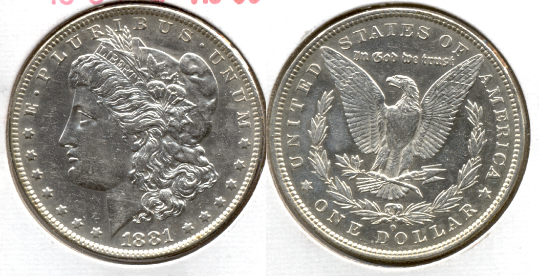 1881-O Morgan Silver Dollar AU-50 g