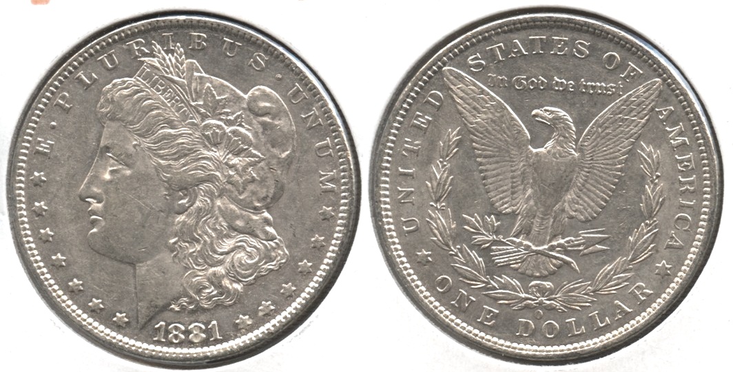 1881-O Morgan Silver Dollar AU-50 #p