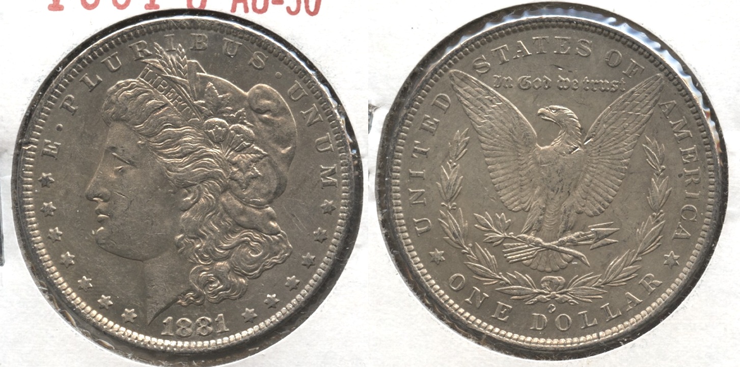 1881-O Morgan Silver Dollar AU-50 #t