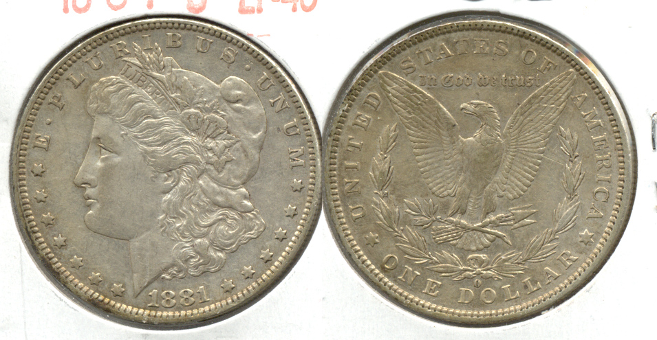 1881-O Morgan Silver Dollar EF-40 c