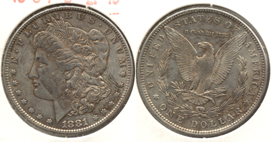 1881-O Morgan Silver Dollar EF-40 d