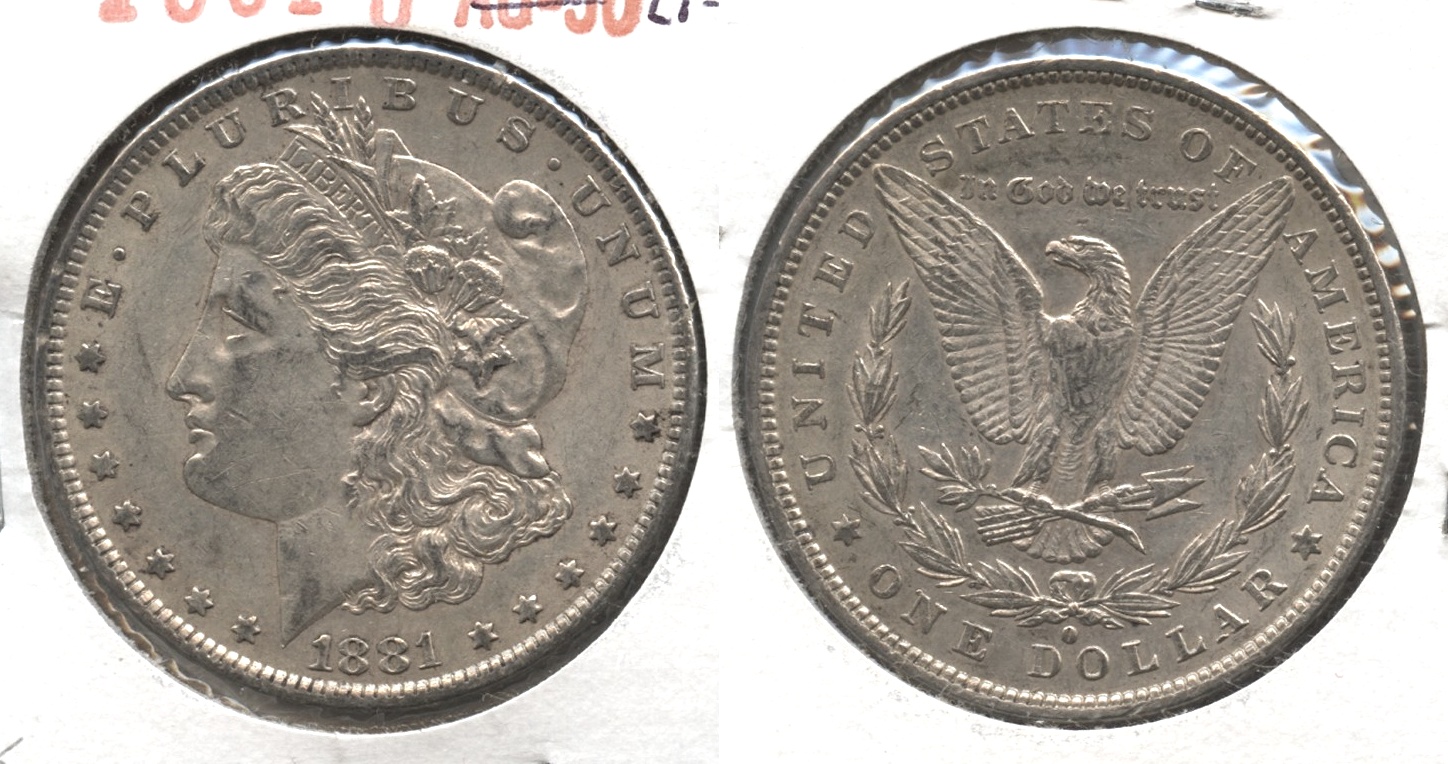 1881-O Morgan Silver Dollar EF-45 #k