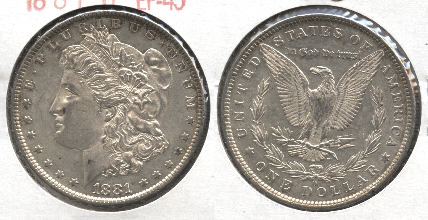 1881-O Morgan Silver Dollar EF-45 #m