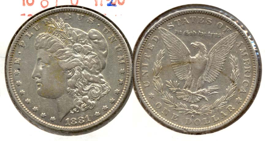 1881-O Morgan Silver Dollar VF-20