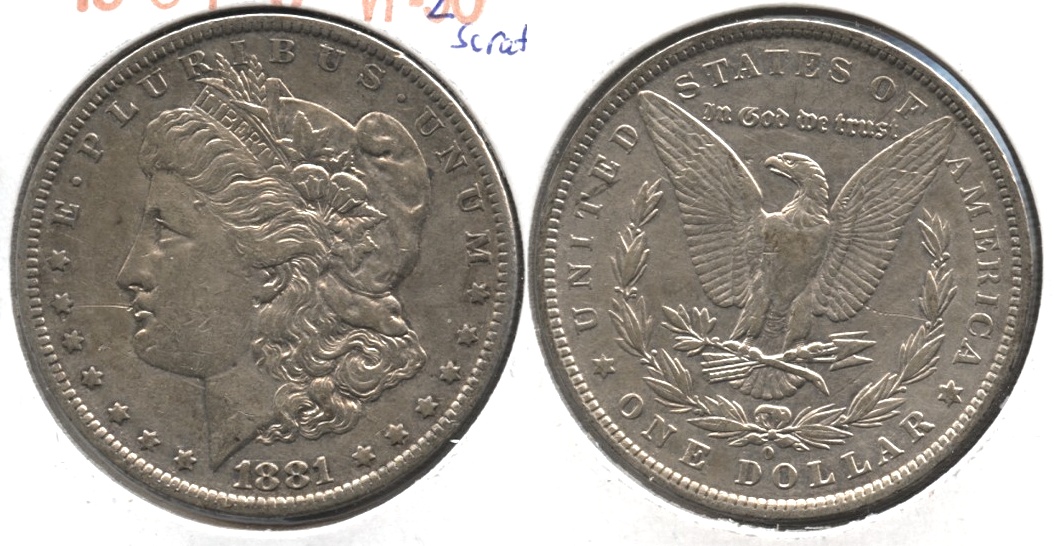 1881-O Morgan Silver Dollar VF-20 #d Scratched