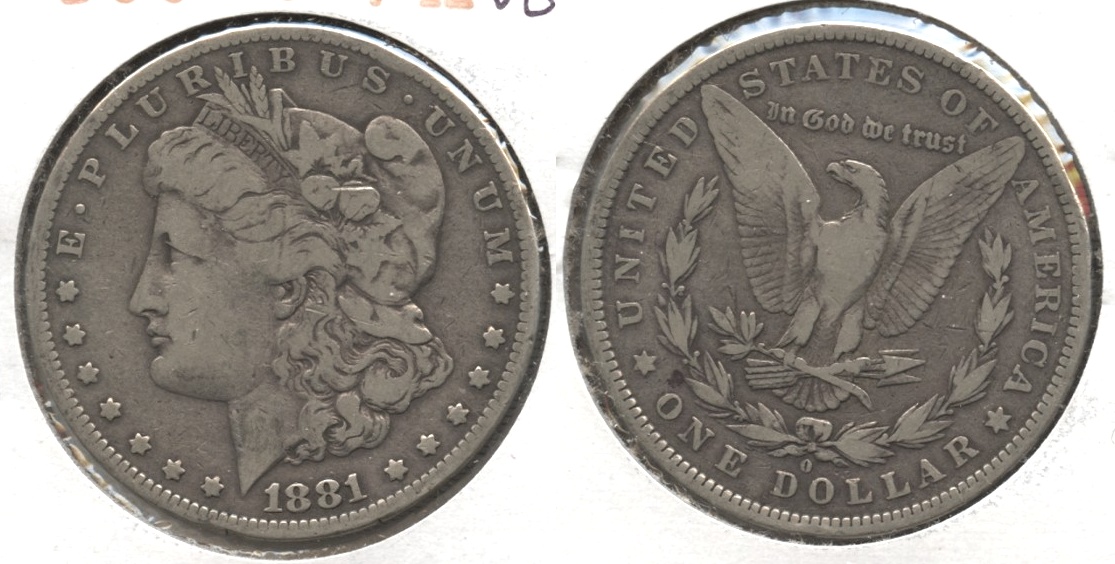 1881-O Morgan Silver Dollar VG-8 #a