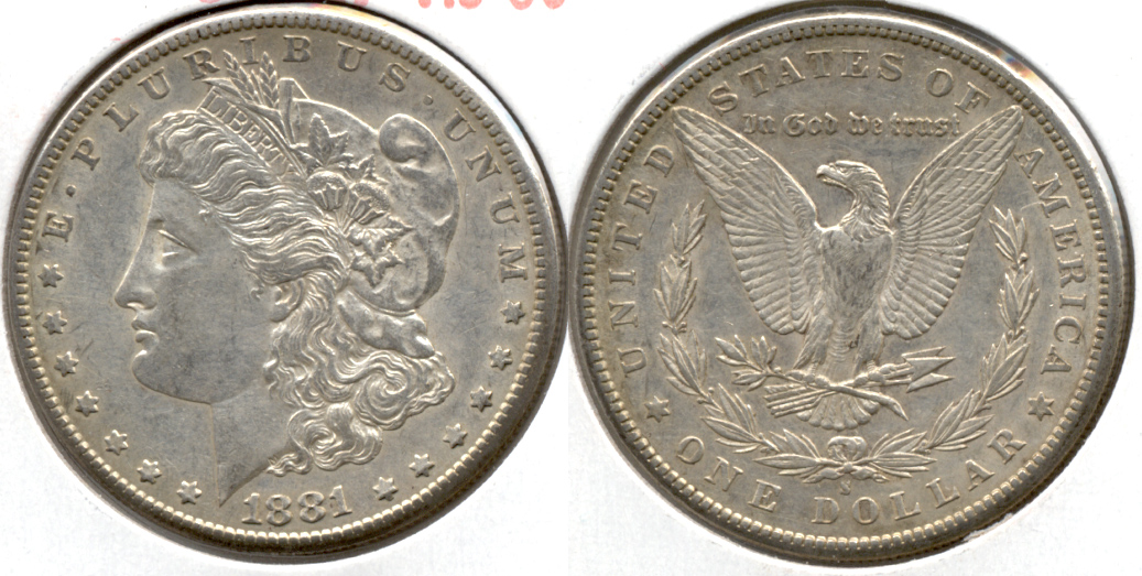 1881-S Morgan Silver Dollar AU-50 a