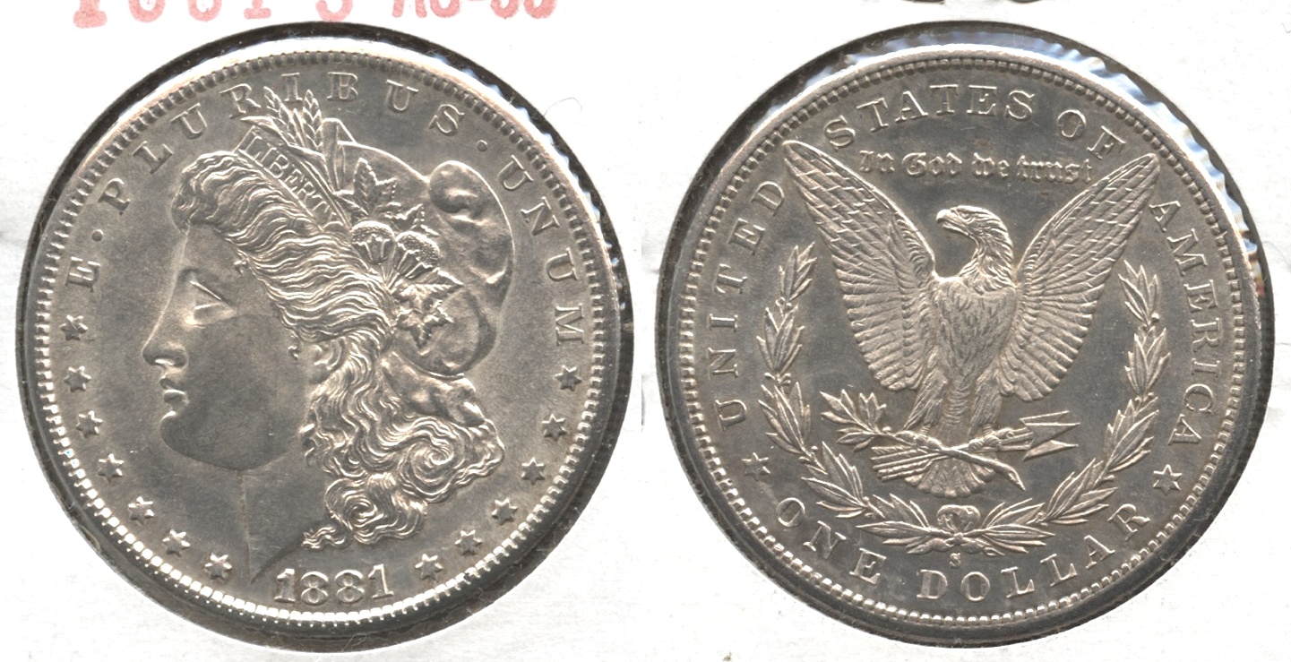 1881-S Morgan Silver Dollar AU-55 #d