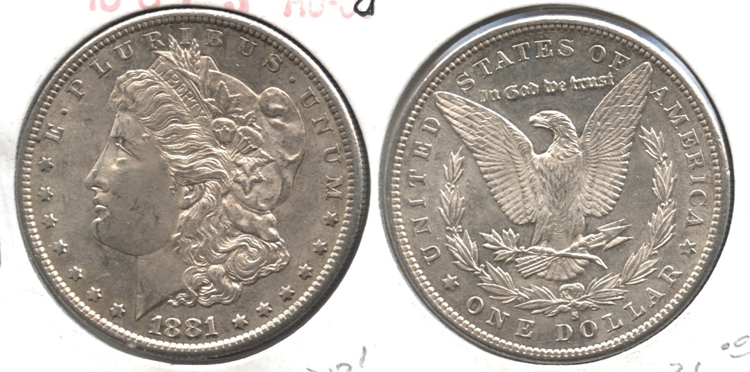 1881-S Morgan Silver Dollar AU-58