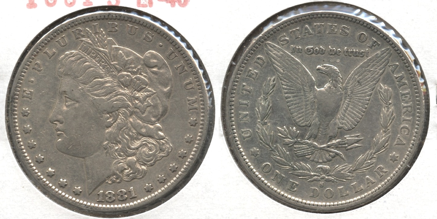 1881-S Morgan Silver Dollar EF-40 #o