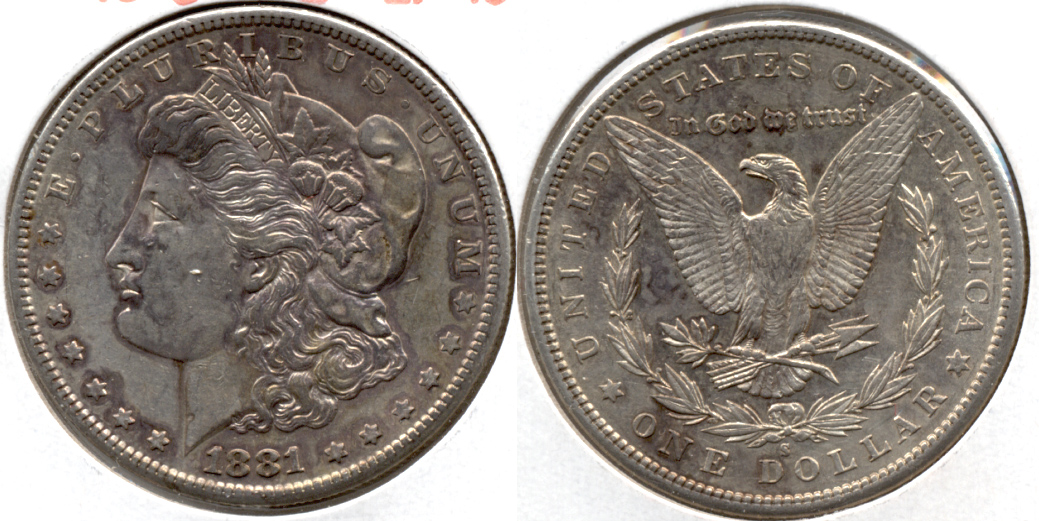 1881-S Morgan Silver Dollar EF-45 c