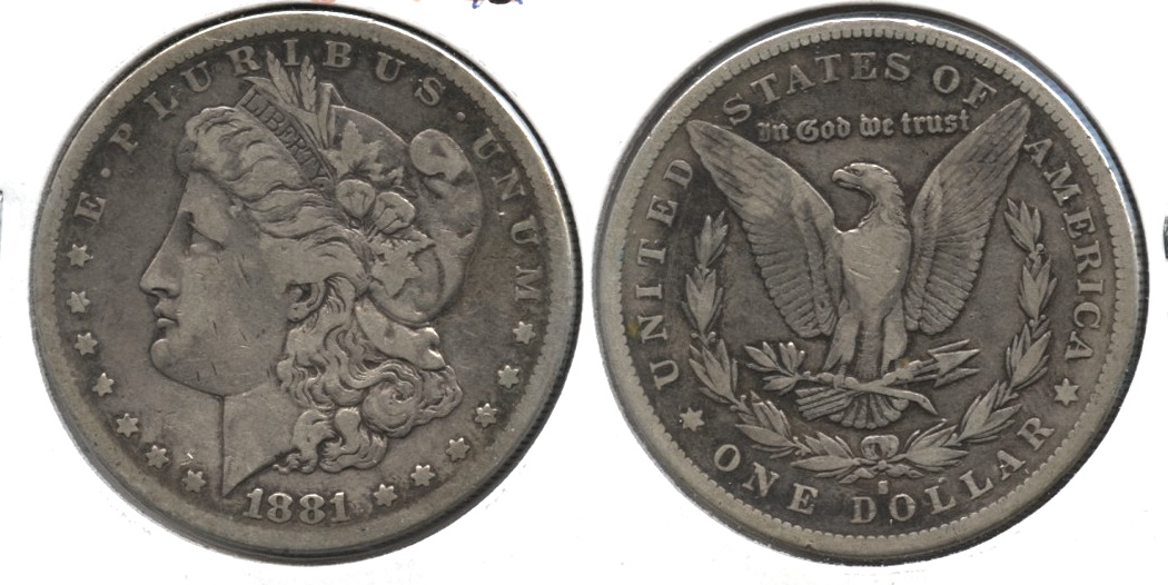 1881-S Morgan Silver Dollar Fine-12 a