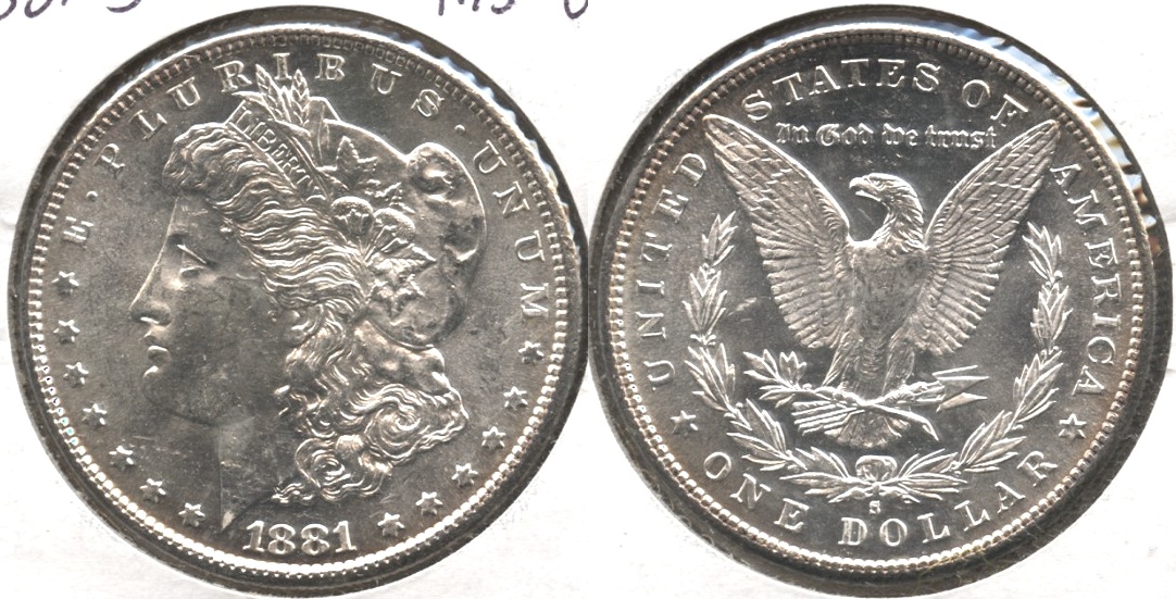 1881-S Morgan Silver Dollar MS-62 #d