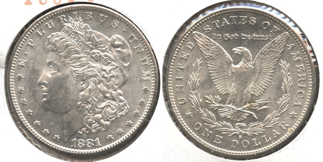 1881-S Morgan Silver Dollar MS-62 #f