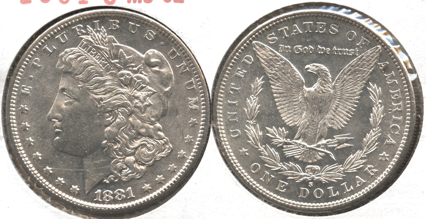 1881-S Morgan Silver Dollar MS-62 #l