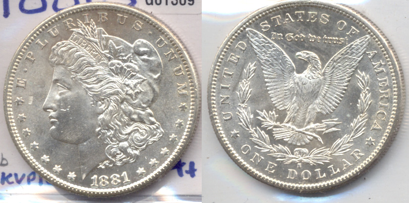 1881-S Morgan Silver Dollar MS-63 b
