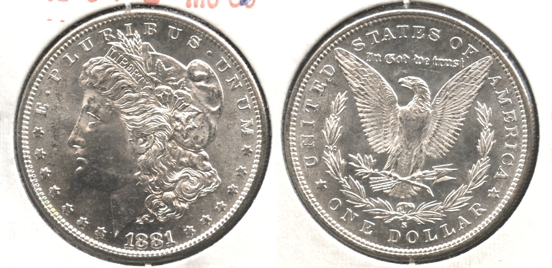 1881-S Morgan Silver Dollar MS-63 #h