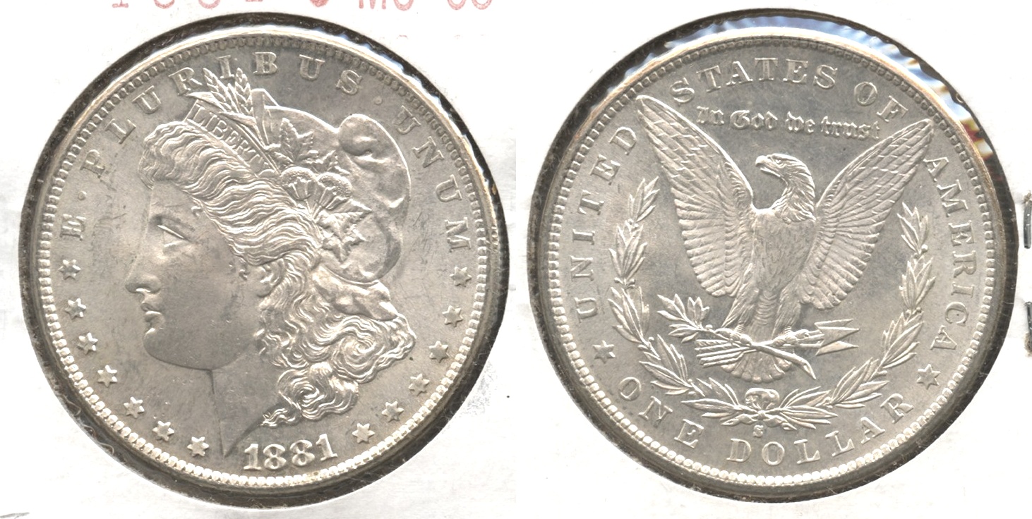 1881-S Morgan Silver Dollar MS-63 #t