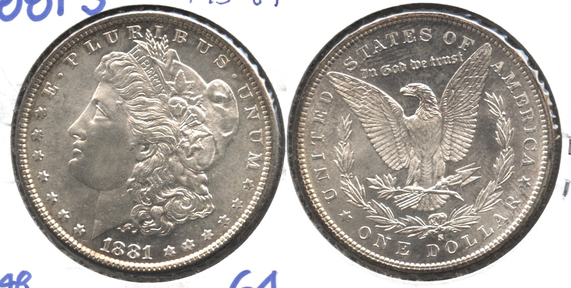 1881-S Morgan Silver Dollar MS-64 #b