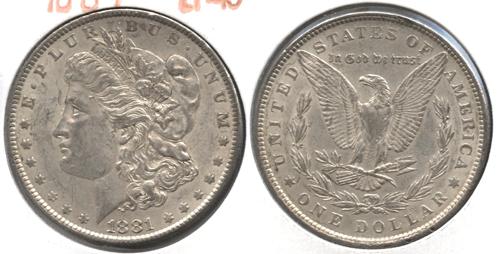 1881 Morgan Silver Dollar EF-45 #a