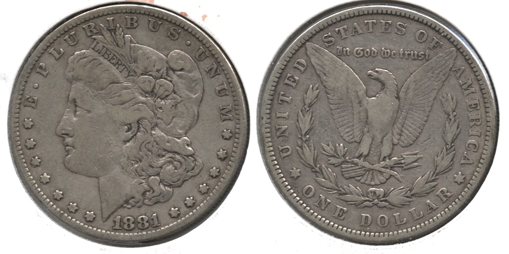 1881 Morgan Silver Dollar Fine-12 b