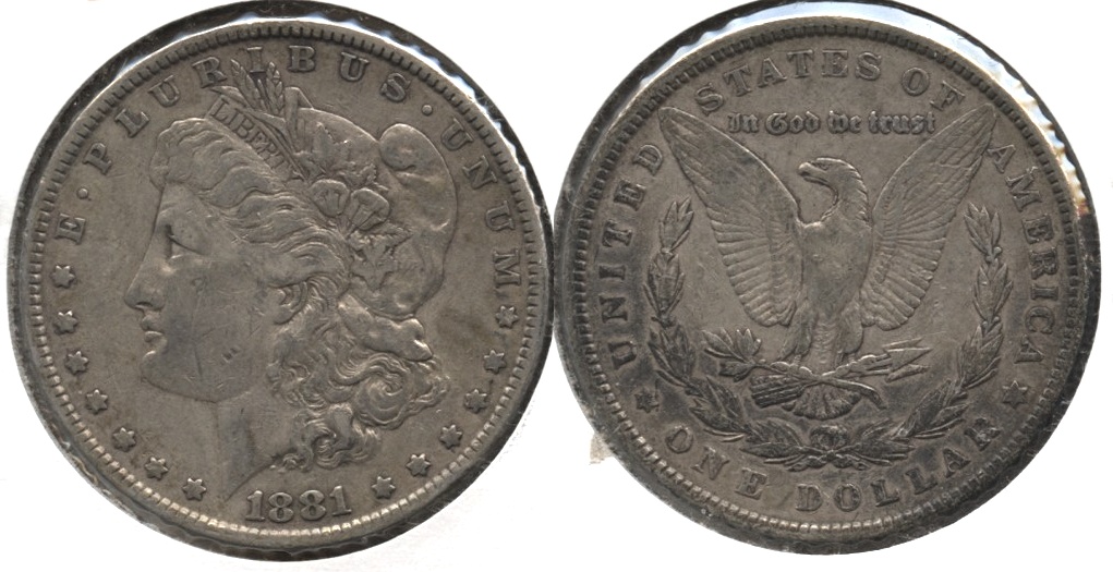 1881 Morgan Silver Dollar Fine-15