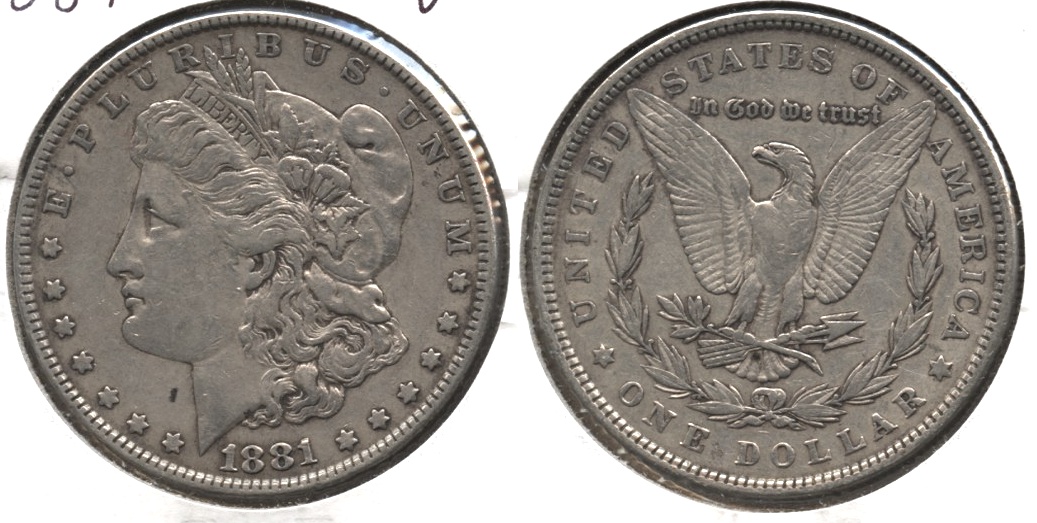 1881 Morgan Silver Dollar VF-30 a