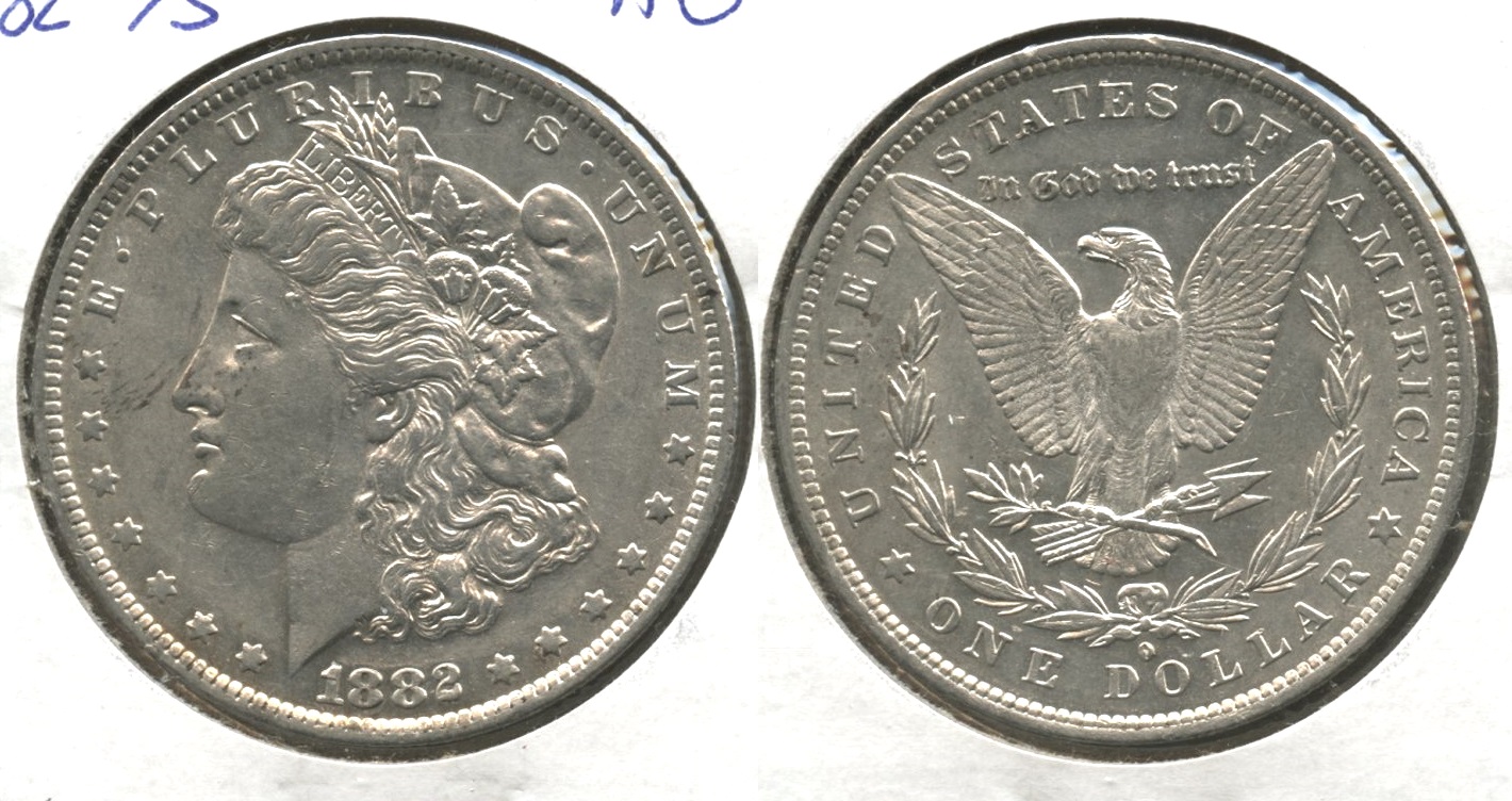 1882-O O over S variety Morgan Silver Dollar AU-50 #a