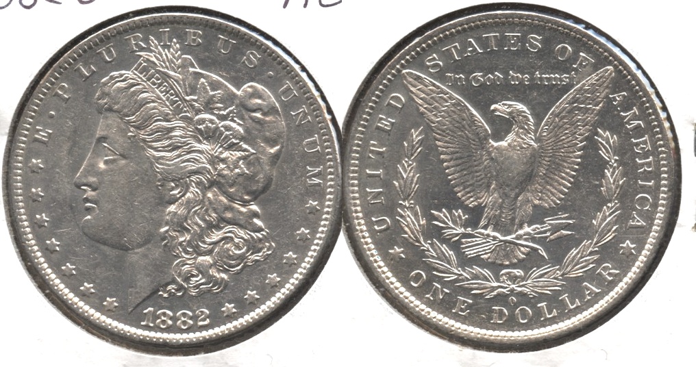 1882-O Morgan Silver Dollar AU-50 #e