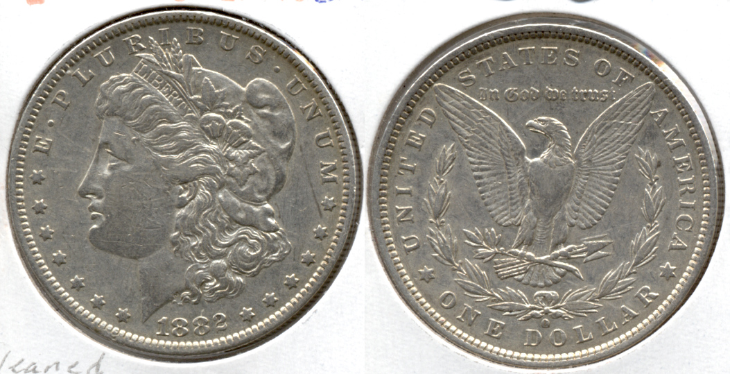 1882-O Morgan Silver Dollar EF-40 l Cleaned